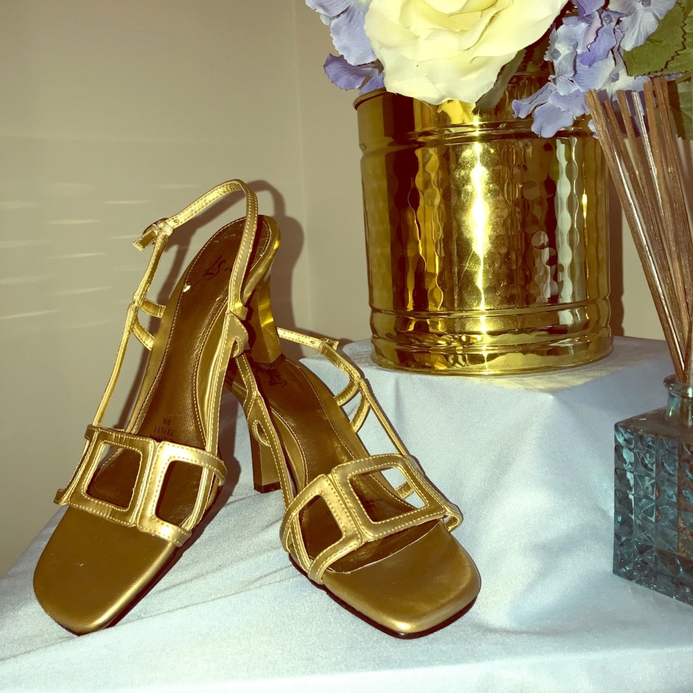 Life Stride sexy bronze heeled cutout sandal